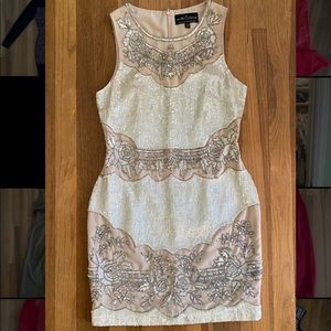 Embellished and sequined formal dress